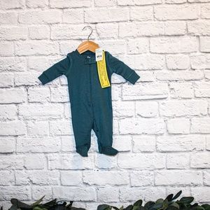 NEW! NB Primary Blue Organic Zip Footie